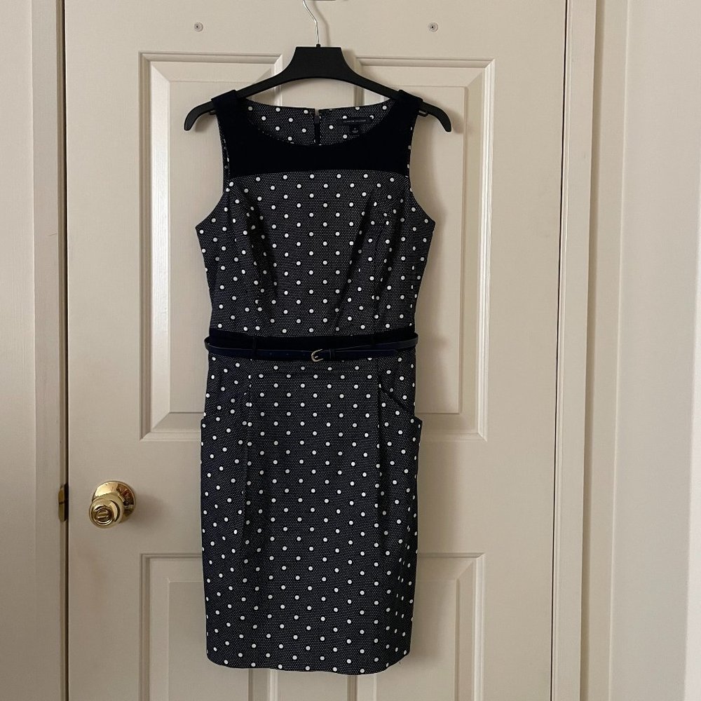 Tommy Hilfiger Dark Blue Polka Dot Dress Size 0